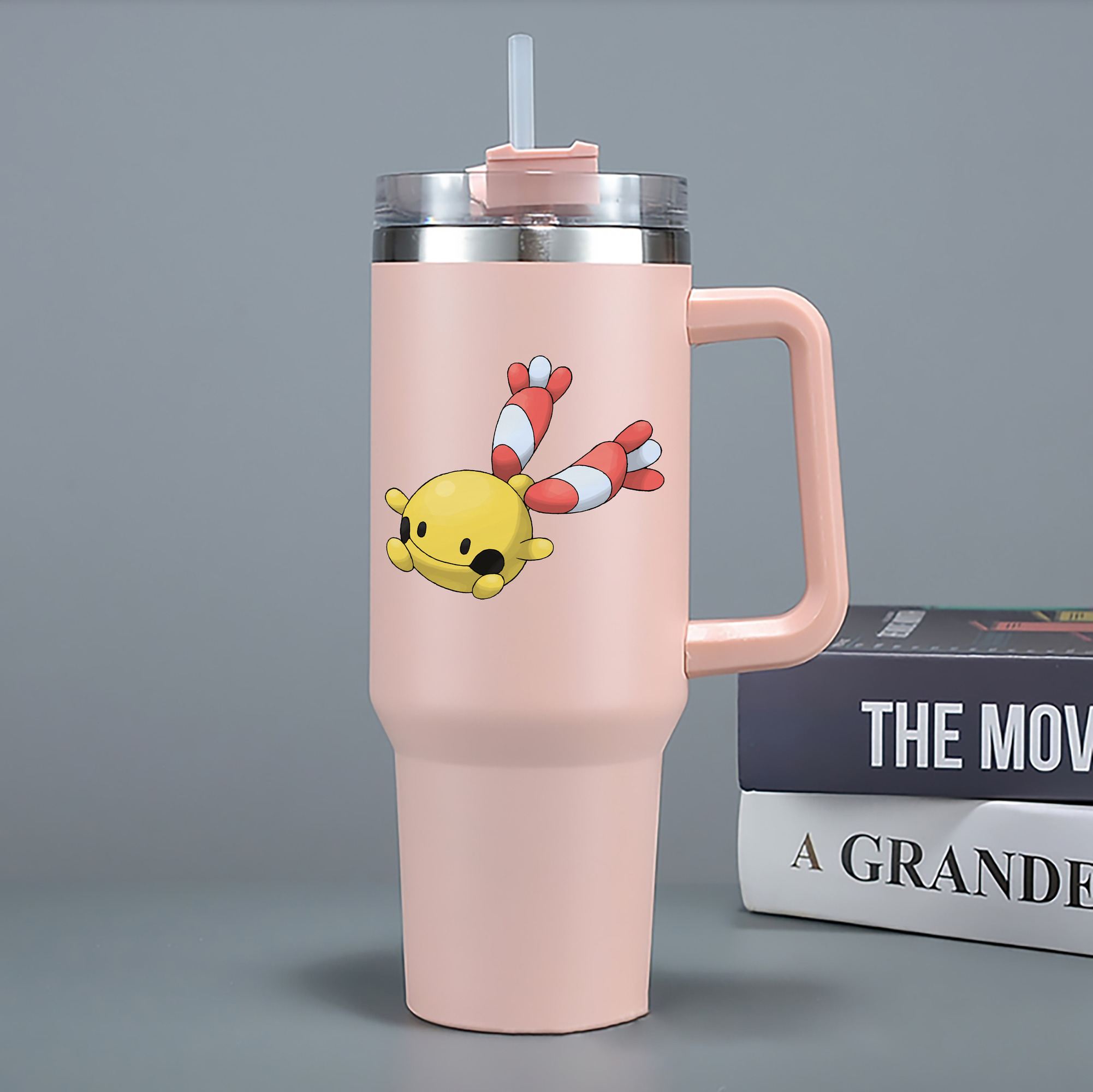 （画像用） ポケットモンスター Pokémon 1200mL車用タンブラー - クリスタルステッカー（プラスチックストロー付き）